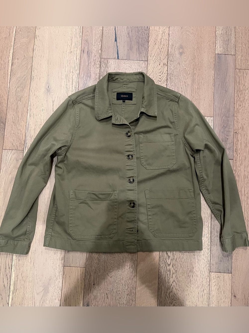 Quince olive Organic Comfort Stretch Chore Jacket